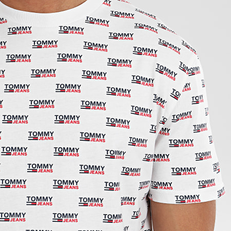 Tommy Jeans - Tee Shirt AOP Logo 7839 Blanc