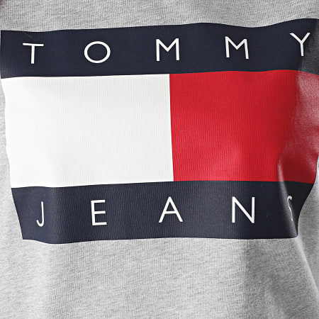 Tommy Jeans - Tee Shirt Femme Tommy Flag 7153 Gris Chiné