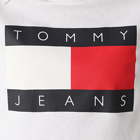 Tommy Jeans - Tee Shirt Femme Tommy Flag 7153 Blanc