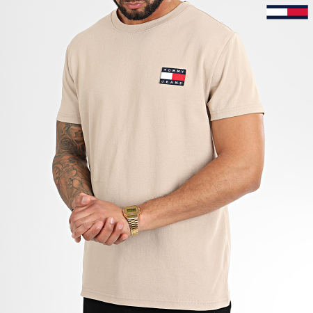 Tommy Jeans - Tee Shirt Tommy Badge 6595 Beige