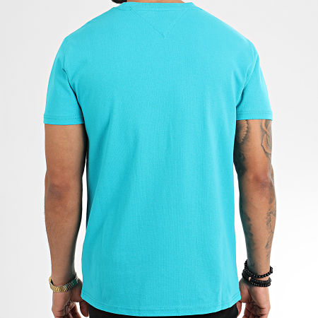 Tommy Jeans - Tee Shirt Tommy Badge 6595 Turquoise