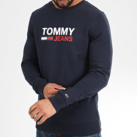 Tommy Jeans - Sweat Crewneck Corp Logo 7930 Bleu Marine