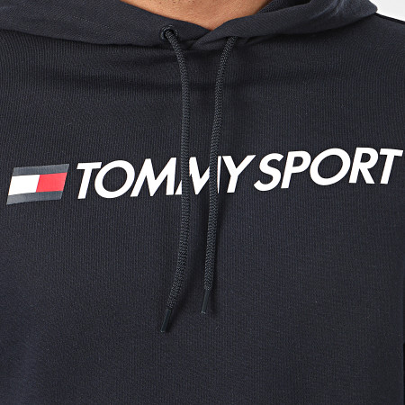Tommy Hilfiger - Sweat Capuche Fleece Logo 0363 Bleu Marine