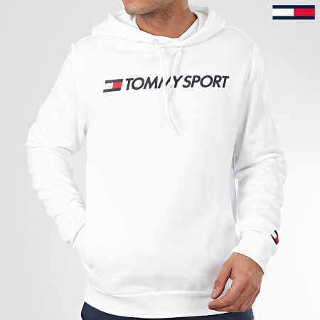 Tommy Hilfiger - Sweat Capuche Fleece Logo 0363 Blanc