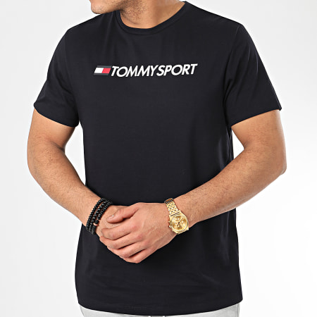 Tommy Hilfiger - Tee Shirt Chest Logo Top 0484 Bleu Marine