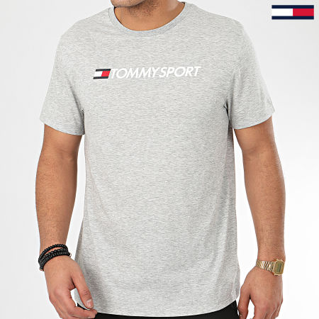 Tommy Hilfiger - Tee Shirt Chest Logo Top 0484 Gris Chiné