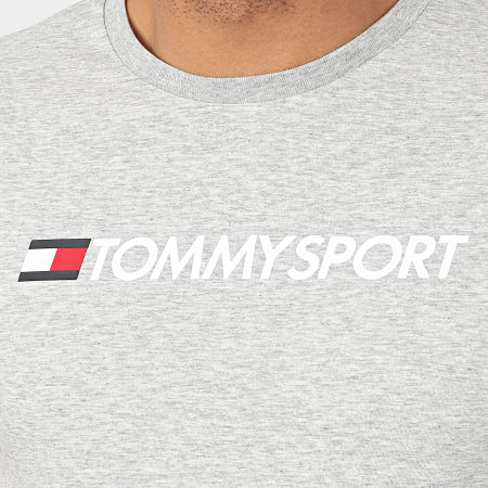 Tommy Hilfiger - Tee Shirt Chest Logo Top 0484 Gris Chiné