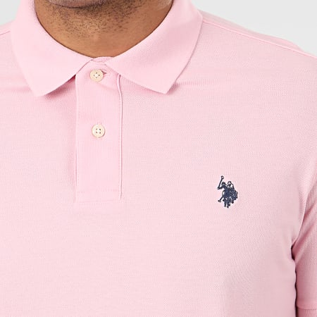 US Polo ASSN - Polo Manches Courtes Institutional Rose