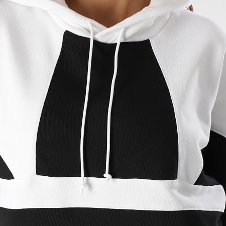 Adidas Originals - Sweat Capuche Femme Large Logo FS1306 Blanc Noir