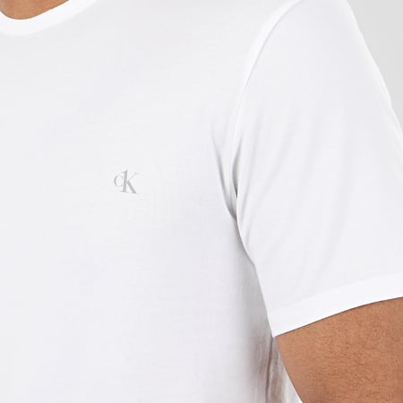 Calvin Klein - Lote de 2 camisetas NB2221A Blanco
