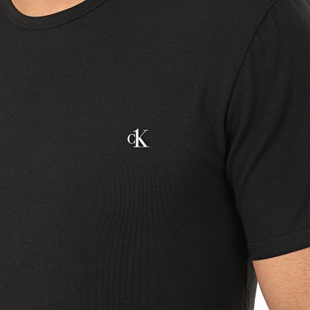 Calvin Klein - Lot De 2 Tee Shirts NB2221A Noir Gris Chiné