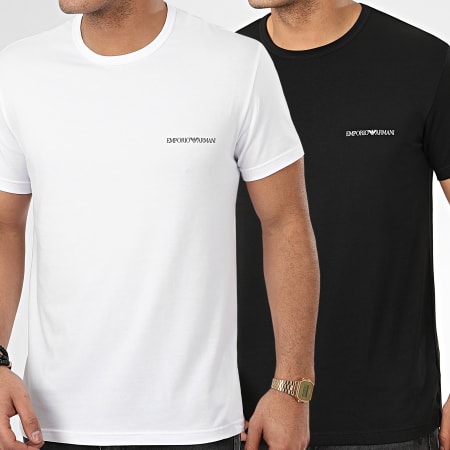 Emporio Armani - Lot De 2 Tee Shirts 111267-0P717 Noir Blanc