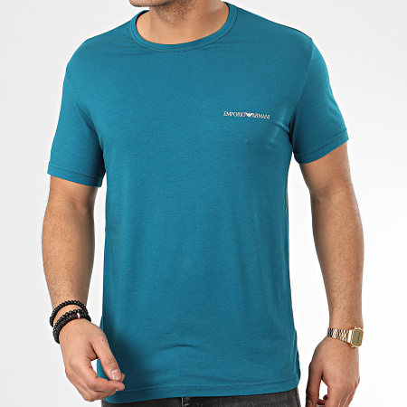 Emporio Armani - Lot De 2 Tee Shirts 111267-0P717 Noir Turquoise