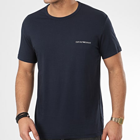 Emporio Armani - Lot De 2 Tee Shirts 111267-0P717 Bleu Clair Bleu Marine