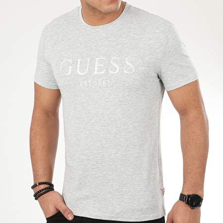 Guess - Tee Shirt M0GI93-J1300 Gris Chiné Argenté