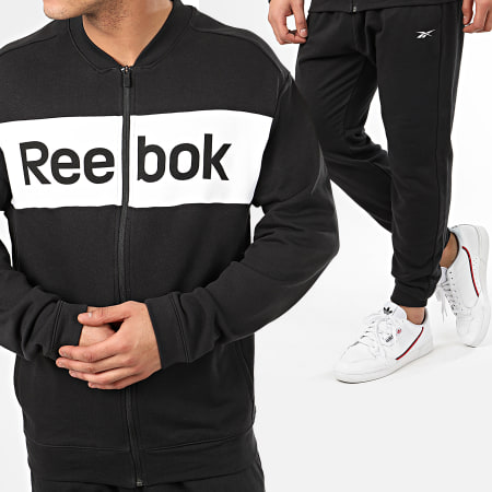 Reebok - Ensemble De Survêtement Linear Logo FP8156 Noir Blanc