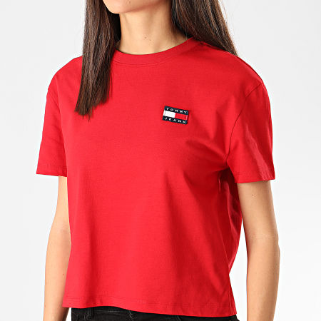 Tommy Jeans - Tee Shirt Femme Tommy Badge 6813 Rouge
