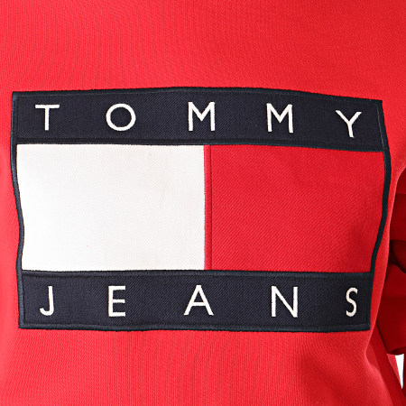 Tommy Jeans - Sweat Crewneck Femme Tommy Flag 7414 Rouge