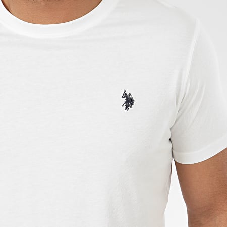 US Polo ASSN - Tee Shirt DBL Horse Logo Ecru