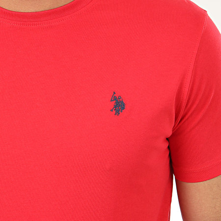US Polo ASSN - Tee Shirt DBL Horse Logo Rouge