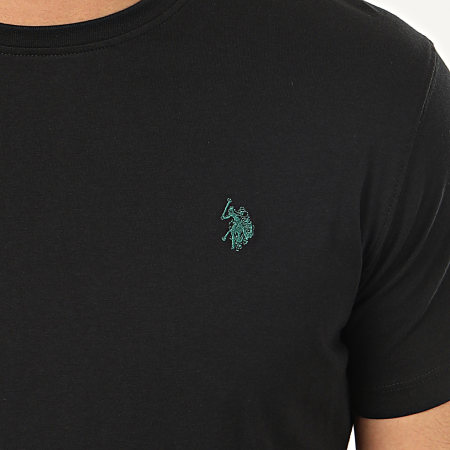 US Polo ASSN - Tee Shirt DBL Horse Logo Noir