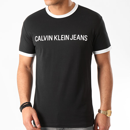 Calvin Klein - Tee Shirt Institutional 6086 Noir