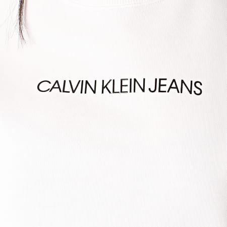 Calvin Klein - Sweat Crewneck Femme Institutional 2873 Blanc 