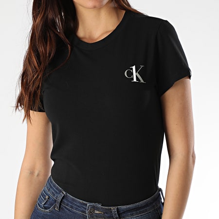 Calvin Klein - Tee Shirt Femme Crew Neck 6356E Noir