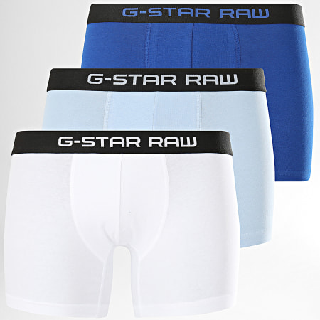 G-Star - Lot De 3 Boxers D13383-2058 Blanc Bleu