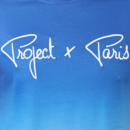 Project X Paris - Tee Shirt Oversize 2010089 Bleu Roi Blanc Dégradé