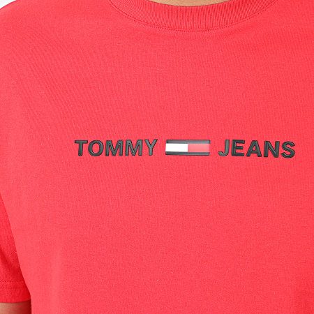 Tommy Jeans - Tee Shirt Straight Small Logo 7621 Rouge