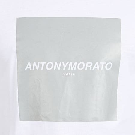 Antony Morato - Tee Shirt Réfléchissant Sport The Green Lin MMKS01733 Blanc