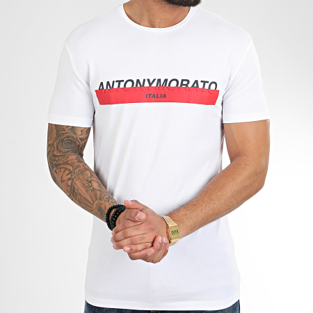 Antony Morato - Tee Shirt Sport Heritage MMKS01716 Blanc