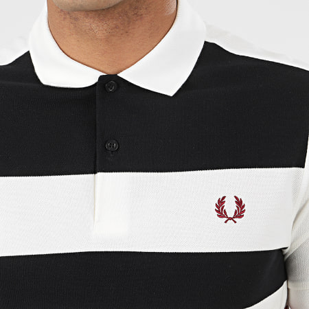 Fred Perry - Polo Manches Courtes Tape Detail M8540 Ecru