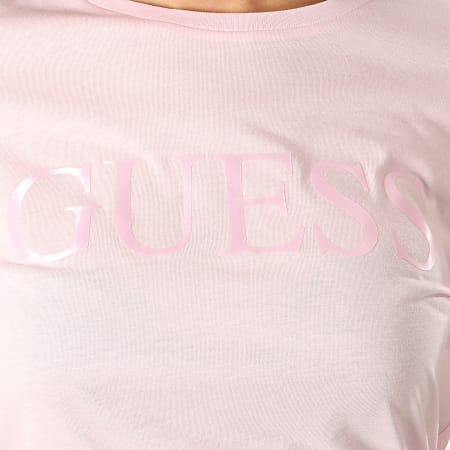 Guess - Tee Shirt Femme Slim W0GI18-K46D0 Rose