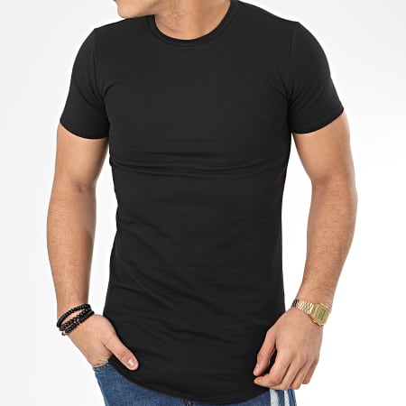 John H - Tee Shirt Oversize T20003 Noir