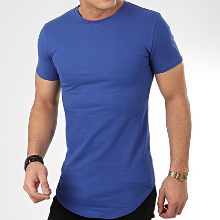 John H - Tee Shirt Oversize T20002 Bleu Roi