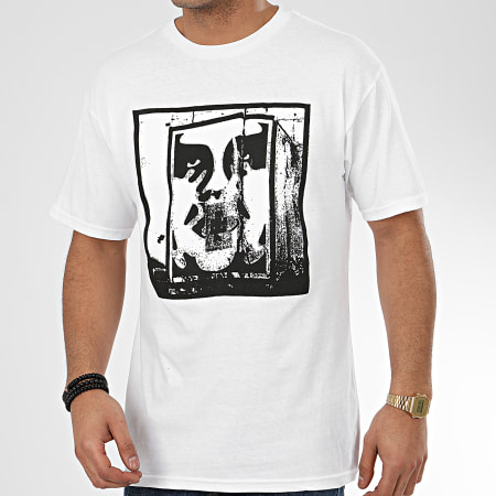Obey - Tee Shirt Bomb The Planet Blanc