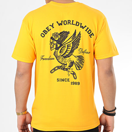 Obey - Tee Shirt Demon Bird Jaune