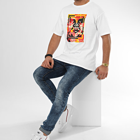 Obey - Tee Shirt 3 Face Collage Blanc