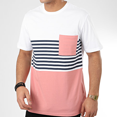 Only And Sons - Tee Shirt Poche Del Mar 22017247 Blanc Rose