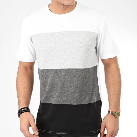 Only And Sons - Tee Shirt Rome 22045587 Blanc Gris Chiné Noir