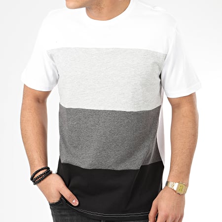 Only And Sons - Tee Shirt Rome 22045587 Blanc Gris Chiné Noir
