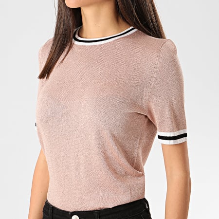 Only - Pull Manches Courtes Femme Kamilla Rose