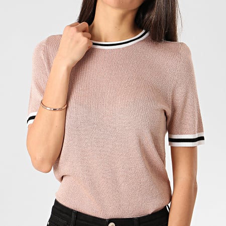 Only - Pull Manches Courtes Femme Kamilla Rose