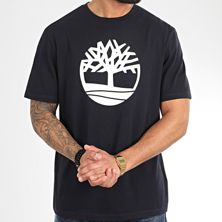 Timberland - Tee Shirt Kennebec River Brand Tree A2CGA Bleu Marine