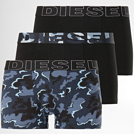 Diesel - Lot De 3 Boxers Camouflage Damien 00ST3V-0SAYF Noir Bleu