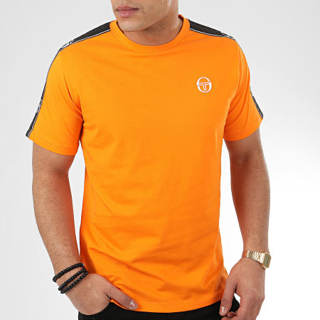 Sergio Tacchini - Tee Shirt A Bandes Feather 38536 Orange