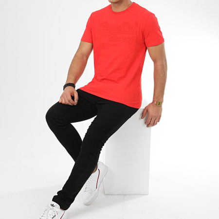 Superdry - Tee Shirt VL Embroidered M1010114A Rouge