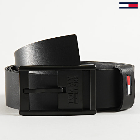 Tommy Jeans - Ceinture Rubber Inlay Leather 5958 Noir